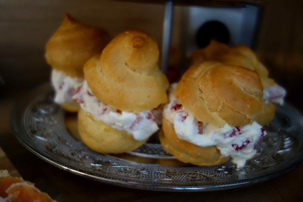 Easter brunch sweet homemade profiteroles