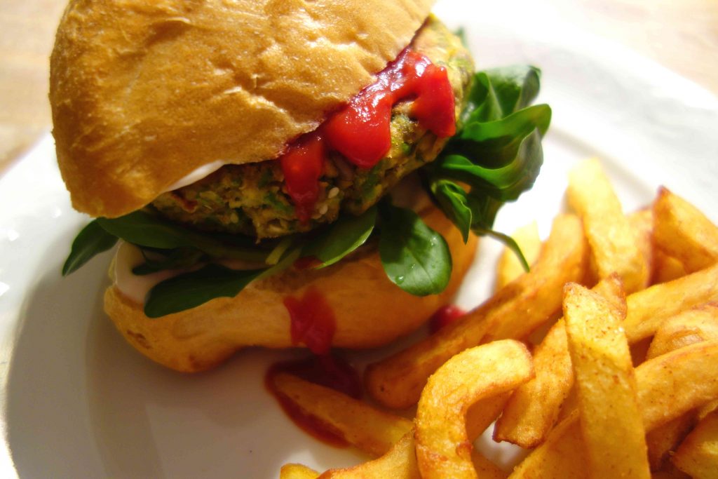 Vegan Veggie Burgers with Sweetcorn, Peas and Soy