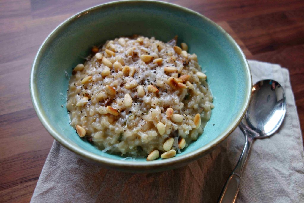 köstliches Pilzrisotto mit Ziegenkäse