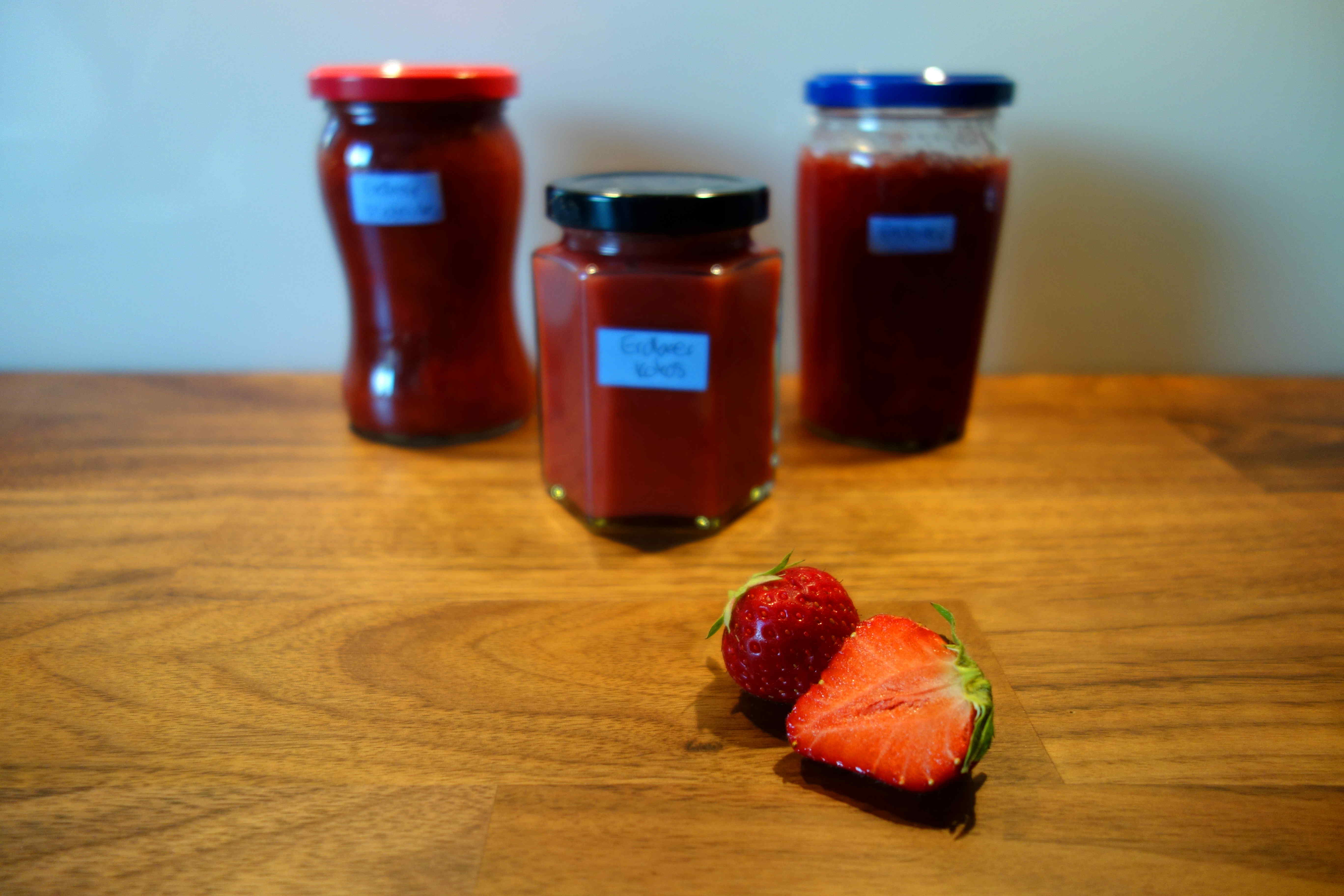 Three Different Kinds Of Jam With Strawberries Or How To Preserve Summer