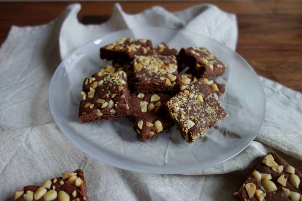 Vegan Chocolate Peanut Christmas Cookies